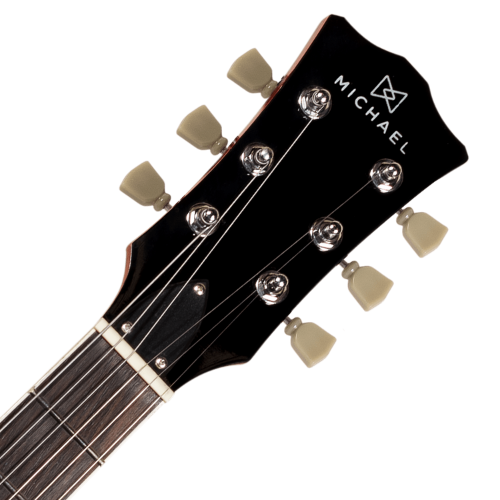 Guitarra Michael Strike GM750N Cherry Sunburst CS com Captadores Humbucker Vintage Tarraxas Vintage e Ponte Fixa com Tailpiece