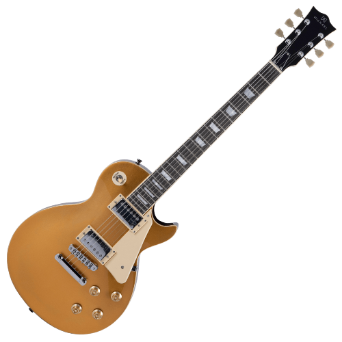 Guitarra Michael Strike GM750N Gold GD com Captadores Humbucker Vintage Tarraxas Vintage e Ponte Fixa com Tailpiece