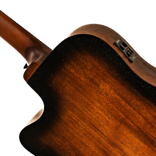 Violão Eletroacústico Michael Enigma VME630 TB (Tobacco Burst) com Tampo Spruce Pré Michael Cleverly Tarraxas Matte Black Die Cast Encordoamento Aço e Acabamento Open Pore