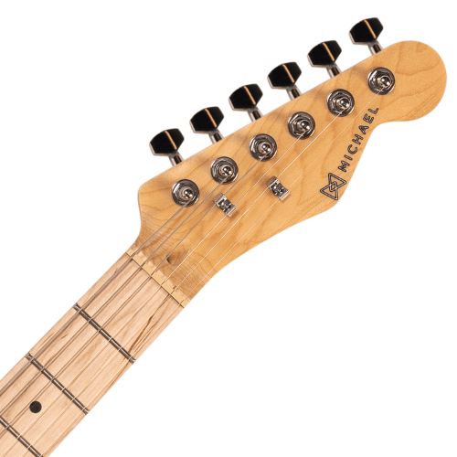 Guitarra Michael GM385N AB Antique Blue com Corpo Basswood Braço Hard Maple e Captadores Single Coil Lipstick SS