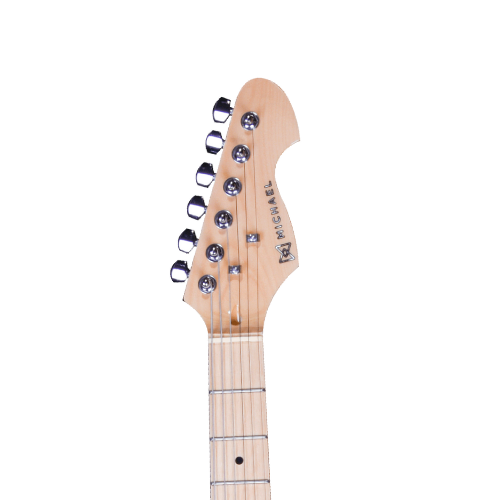 Guitarra Michael Rocker GMS250 AM Amber com Corpo Basswood Braço Maple Canadense e Captadores SSH com Efeitos Integrados