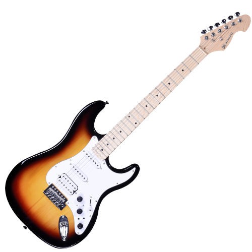 Guitarra Michael Rocker GMS250 VS Vintage Sunburst com Corpo Basswood Braço Maple Canadense e Captadores SSH com Efeitos Integrados