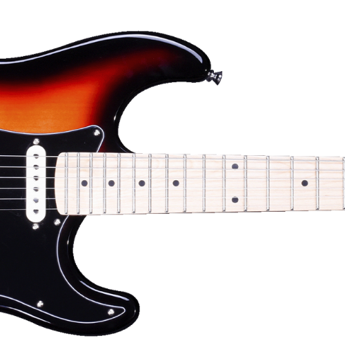 Guitarra Michael Rocker GMS250 SK Sunburst Black com Corpo Basswood Braço Maple Canadense e Captadores SSH com Efeitos Integrados
