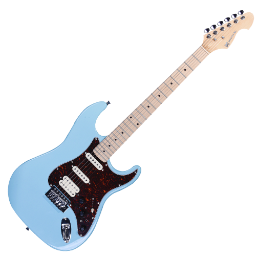 Guitarra Michael Rocker GMS250 AB Antique Blue com Corpo Basswood Braço Maple Canadense e Captadores SSH com Efeitos Integrados