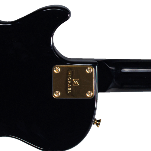 Guitarra Michael Royale GML325 ABK All Black com Corpo Basswood Braço Maple e Captadores Michael Velvet Alnico Humbucker HH