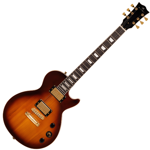 Guitarra Michael Royale GML325 CMB Caramel Sunburst com Corpo Basswood Braço Maple e Captadores Michael Velvet Alnico Humbucker HH