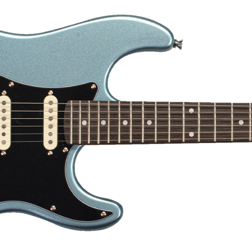 Guitarra Michael GMS400 ST Luminis BUM Metallic Blue com Corpo Basswood Braço Maple e Captadores Michael Velvet Alnico Single Coil SSS