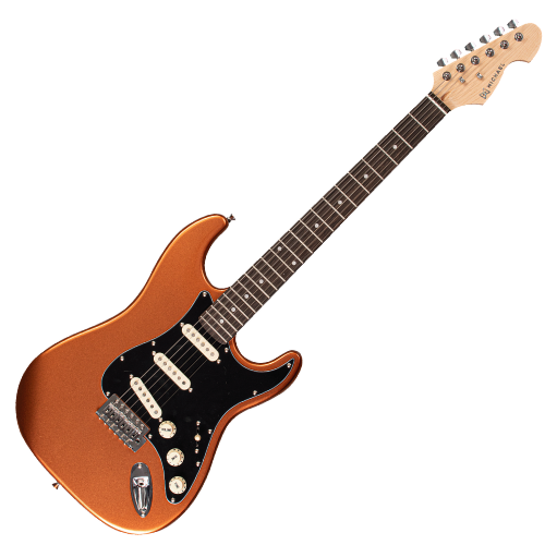 Guitarra Michael GMS400 ST Luminis CPN Champagne com Corpo Basswood Braço Maple e Captadores Michael Velvet Alnico Single Coil SSS