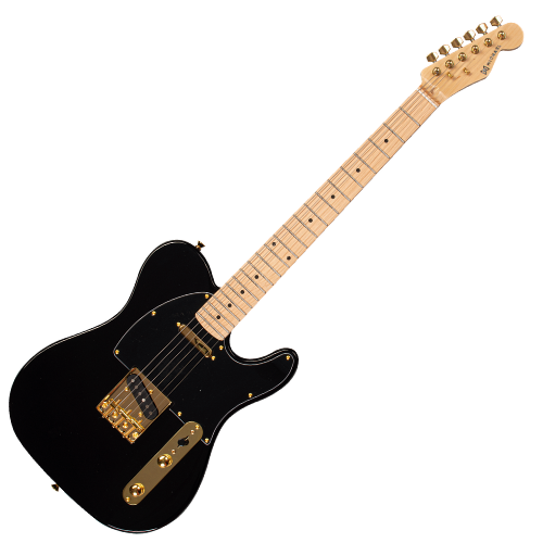 Guitarra Michael GMT525 TL Royale ABK All Black com Corpo Basswood Braço Maple e Captadores Michael Velvet Alnico Single Coil Lipstick SS