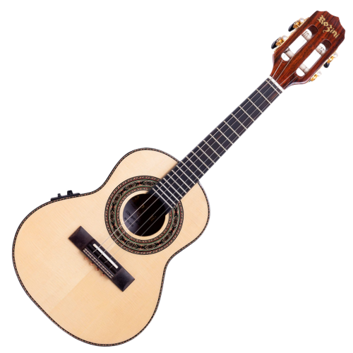Cavaco Eletroacústico Rozini Concertista RC06 Ativo EQ Fishman Presys II Natural Brilhante com Tampo Abeto Maciço e Lateral/Fundo Jacarandá Maciço