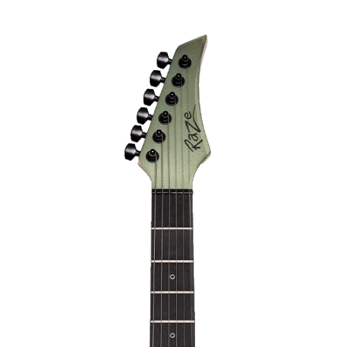 Guitarra Michael Raze GMR400 Olive Green Superstrato Humbucker Cerâmico Purple Heart Ponte Hardtail String Through