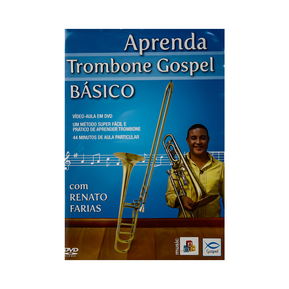 DVD Aula Aprenda Tombone Gospel Basico Renato Farias