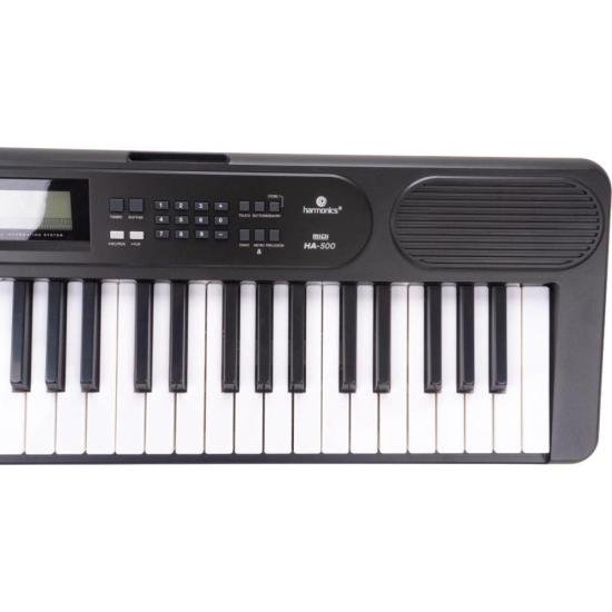 Teclado Harmonics HA-500 Musical 61 Teclas Sensíveis 500 Timbres e Ritmos para Músicos em Evolução