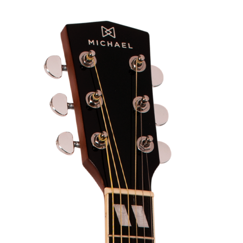 Violão Eletroacústico Michael Folk Freebird VMF440 ST (Satin) com Tampo Spruce Pré Michael Cleverly Tarraxas Die Cast Encordoamento Aço e Acabamento Acetinado
