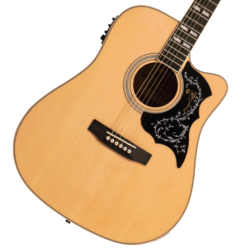 Violão Eletroacústico Michael Folk Freebird VMF430 ST (Satin) com Tampo Spruce Pré Michael Effex Tarraxas Die Cast Encordoamento Aço e Acabamento Acetinado