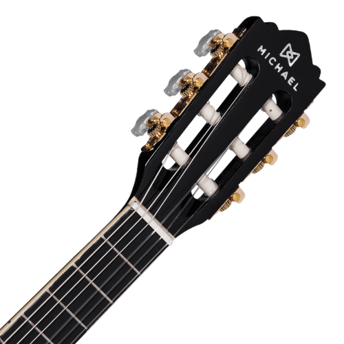 Violão Acústico Infantil Michael Go Play VM09E Preto Nylon com Tampo Linden Braço Basswood e Escala Dark Maple