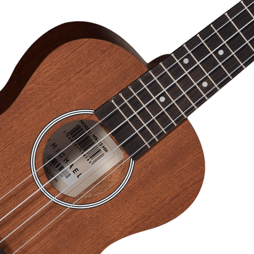 Ukulele Concert Acústico Michael MK23 MH Mahogany com Tampo Mahogany Fundo e Laterais Mahogany Escala Blackwood e Cavalete Blackwood