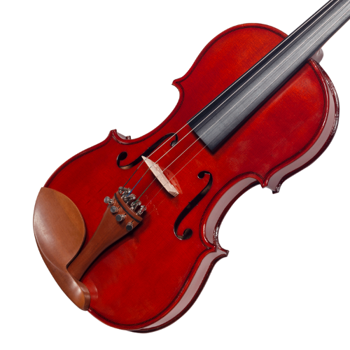 Violino Michael VNM146 Boxwood 4/4 com Tampo Spruce Maciço Fundo Maple Maciço Espelho Ébano 4 Microafinadores Estojo Térmico Arco e Breu