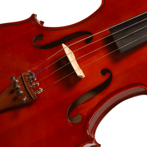 Viola de Arco Michael VAM106N 38cm Boxwood com Tampo Spruce Maciço Microafinadores Removíveis e Estojo Térmico