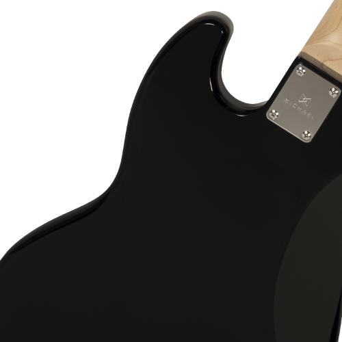 Contrabaixo Michael JB BM675N BK Black com Corpo Basswood Captadores Single Coil e Tarraxas Cromadas