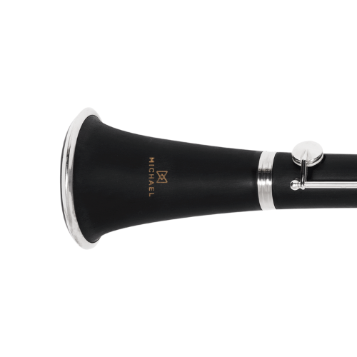 Clarinete Michael WCLM40N Série Essence Si Bemol Bakelite 17 Chaves Prateadas Cortiça Natural Equilíbrio Sonoro Timbre Aveludado com Boquilha Case e Acessórios