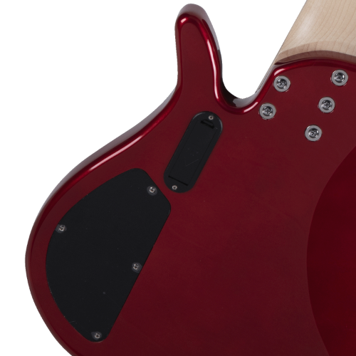 Contrabaixo Michael BM515N 5 Cordas MR Metallic Red com Corpo Basswood Captadores Humbucker Soap-Bar Ativos e Tarraxas Cromadas