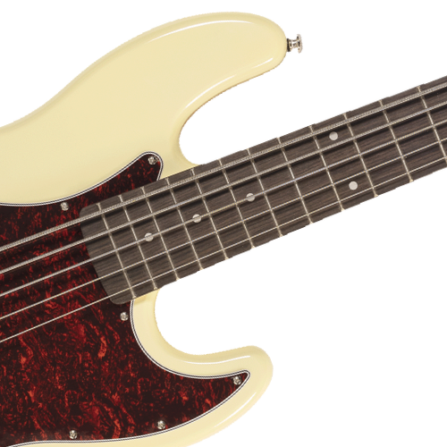 Contrabaixo Michael JB BMJ500 5 Cordas CR Cream com Corpo Basswood Captadores Single Coil e Tarraxas Cromadas