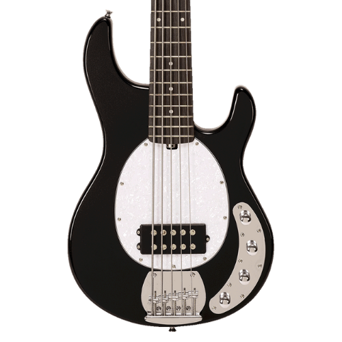 Contrabaixo Michael Music Man BMM700 5 Cordas MBK Metallic Black com Corpo Basswood Captador Open Humbucker Ativo e Tarraxas Cromadas