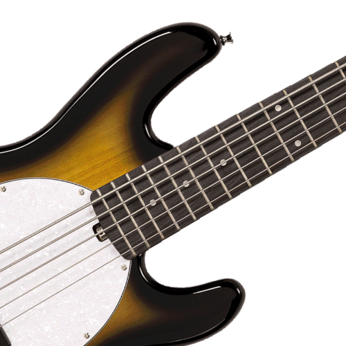 Contrabaixo Michael Music Man BMM700 5 Cordas VS Vintage Sunburst com Corpo Basswood Captador Open Humbucker Ativo e Tarraxas Cromadas