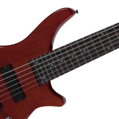 Contrabaixo Michael BM516N 6 Cordas TB Tobacco com Corpo Basswood Captadores Humbucker Soap-Bar Ativos e Tarraxas Cromadas Blindadas