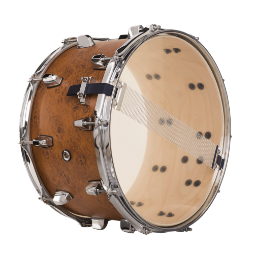 Caixa de Bateria Michael Powergate Birch PGB1408 FRD 14x8 Flame Birdseye com Fuste Hybrid Birch/Poplar Aros Power Hoop e Esteira 20 Fios