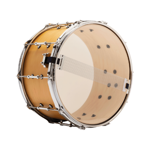 Caixa de Bateria Michael Powergate Maple PGM1408 NTS 14x8 Natural Satin com Fuste Maple Aros Power Hoop e Esteira 20 Fios