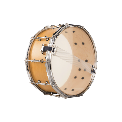 Caixa de Bateria Michael Powergate Maple PGM1465 NTS 14x6.5 Natural Satin com Fuste Maple Aros Power Hoop e Esteira 20 Fios