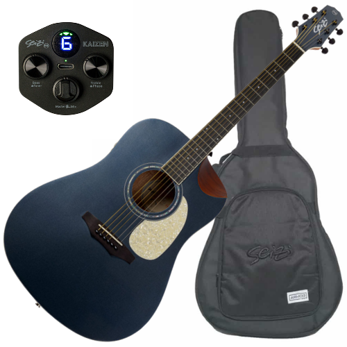 Violão Seizi Akira Kaizen Black Chameleon Marcelo Carvalho com Corpo Mahogany Laminado Tampo Mahogany Laminado Equalizador Seizi Kaizen e Tarraxas Pretas Die Cast 10361035