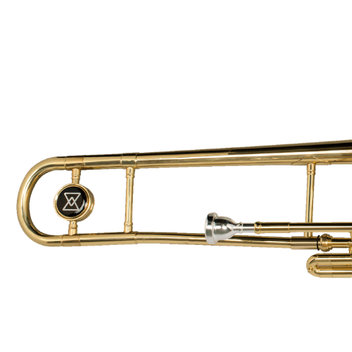 Trombone de Pisto Michael WTPM35N Afinação Bb 3 Válvulas Aço Inox Acabamento Laqueado Campana Ø205mm Calibre Ø12,7mm Botões Perolados Contrapeso Bocal Óleo Luva Case