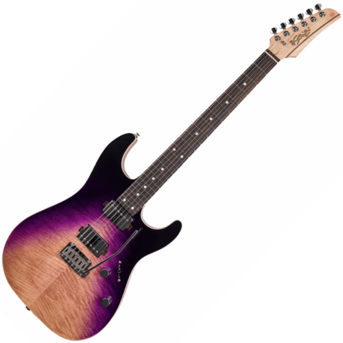 Guitarra Seizi Katana Shadow Aurora Burst 2P com Corpo Flamed Maple sobre Mogno Captadores Seizi Jutsu Humbucker ALNICO V HH e Ponte Flutuante 2 Pivôs 10361245