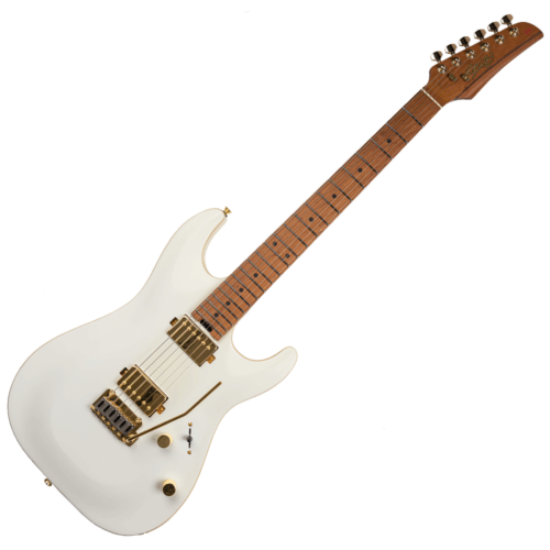 Guitarra Seizi Katana Aura HH White Storm com Corpo Mogno Captadores Seizi Jutsu Humbucker ALNICO V HH e Ponte Flutuante 2 Pivôs 10361196