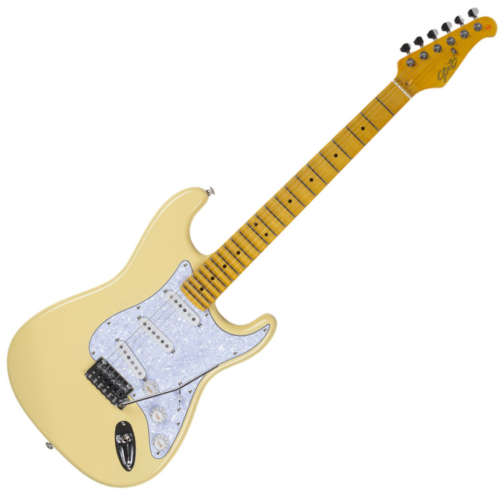 Guitarra Seizi Vintage Shinobi Ozielzinho Rising Sun SSS Cream com Corpo Basswood Captadores Seizi Jutsu ALNICO V SSS e Ponte Flutuante 10361141