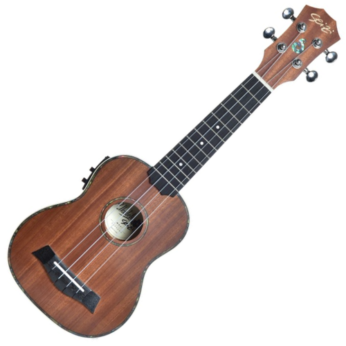 Ukulele Eletroacústico Seizi Maui Plus Soprano Tobacco com Bag Nut e Rastilho em Osso Encordoamento Aquila e Detalhes em Abalone 10360225