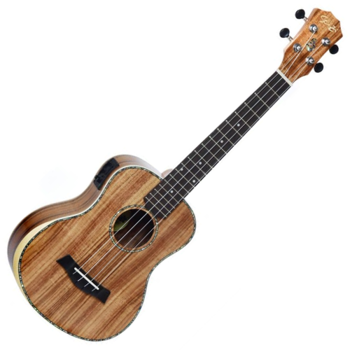 Ukulele Eletroacústico Seizi Bora Bora Plus Soprano Koa com Bag Nut e Rastilho em Osso Encordoamento Aquila e Detalhes em Abalone 10360195