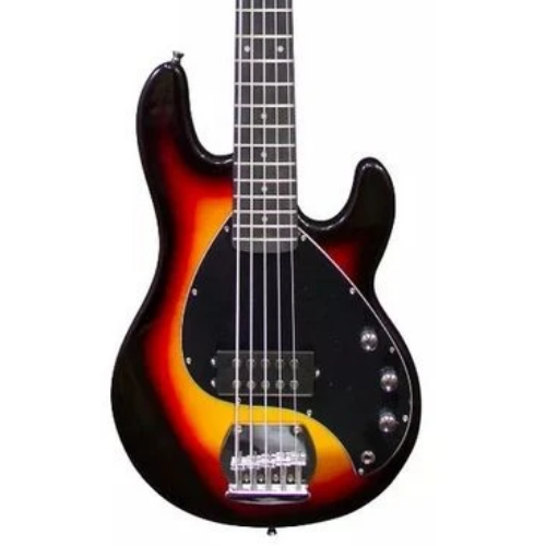 Contrabaixo Waldman MB-105 BS Brown Sunburst 5 Cordas com Captadores J/J e EQ Ativo 3 Bandas
