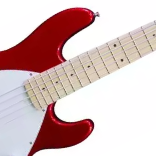 Contrabaixo Waldman MB-105 MR Metallic Red 5 Cordas com Captadores J/J e EQ Ativo 3 Bandas