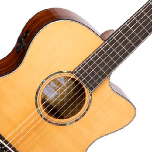 Violão Eletroacústico Cort Gold OC8 Nylon com Tampo Cedar Sólido Fundo e Laterais Rosewood Equalizador Fishman Presys Blend e Afinador Integrado