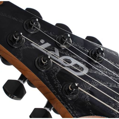 Guitarra Cort KX700 EVOPBK Black com Captadores EMG 81 & 85, Equalizador EMG BTC System 3 Bandas e Escala Multi-Scale 25.5"-27" e Bag