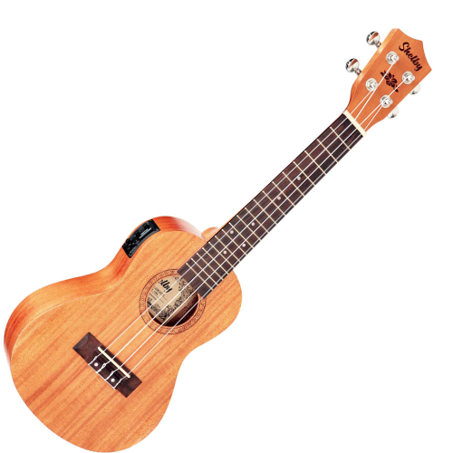 Ukulele Soprano Eletroacústico Shelby SU23ME com Tampo Spruce, Corpo Mahogany, Equalizador Integrado e Afinador Cromático
