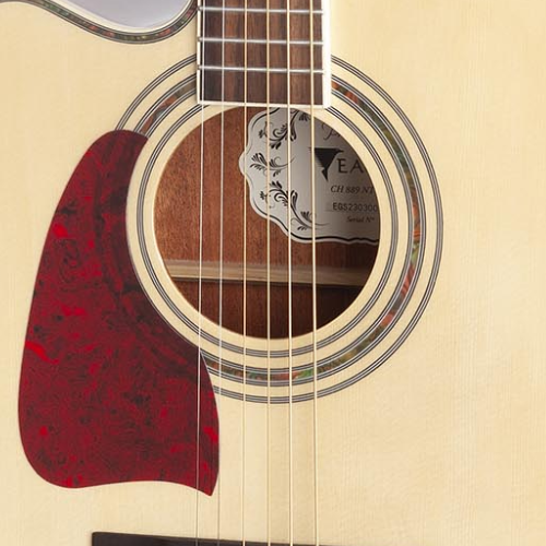 Violão Folk Eletroacústico Canhoto Eagle CH889 LH Left Handed com Tampo Spruce Corpo Mahogany Equalizador Integrado e Afinador Cromático