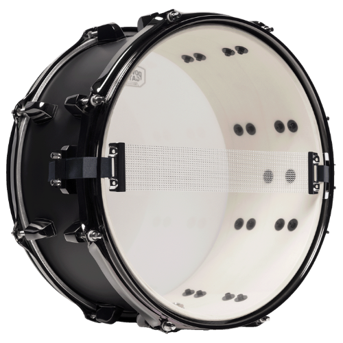 Caixa de Bateria Michael Powergate Darkshot PGD1365 BGR 13x6.5 com Aro Die-Cast e Acabamento Black Gloss Red Burst