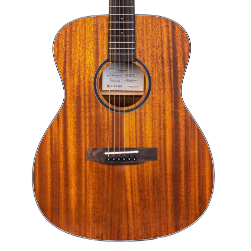 Violão Michael Imperial Top Solid Mahogany VMI240 com Tampo Mahogany Sólido Corpo Mahogany Equalizador Michael e Afinador Integrado