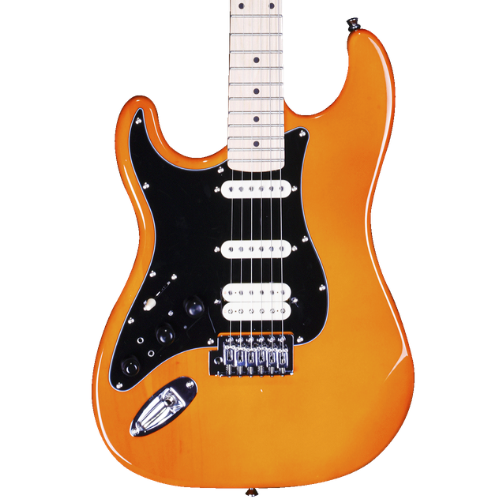 Guitarra Michael Rocker Canhota AM Amber com Captadores Humbucker Equalizador Integrado e Afinador