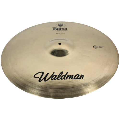 Prato de Bateria Waldman Bursa Ride 21" BURRD21 com Liga B20 Bronze Som Claro Definido Bell Cortante e Acabamento Tradicional para Rock Pop Jazz Fusion e Versatilidade